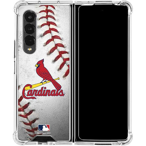 MLB St. Louis Cardinals Game Ball Galaxy Z Fold4 5G Clear Case